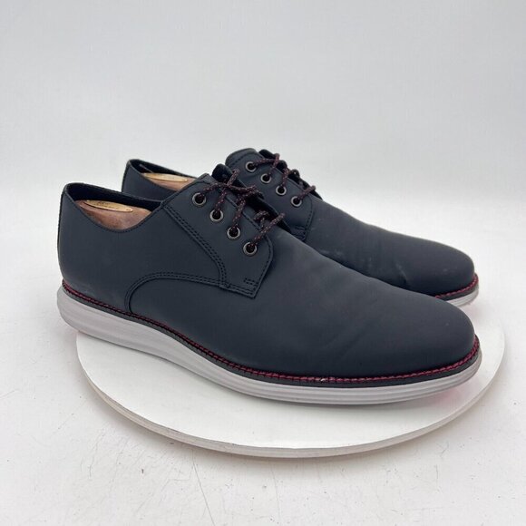 Cole Haan Original Grand Men Size 11M C27997 Dark Grey Black Leather Shoes - Picture 4 of 16